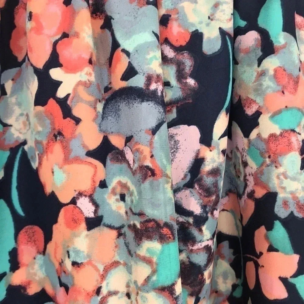 Lauren‎ Conrad Navy Floral Mini Skirt